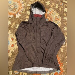 Marmot raincoat size small. Brown and rust. Like new!